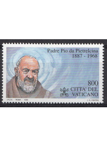 1999 Vaticano Beatificazione Padre Pio 1 Valore Sassone 1147